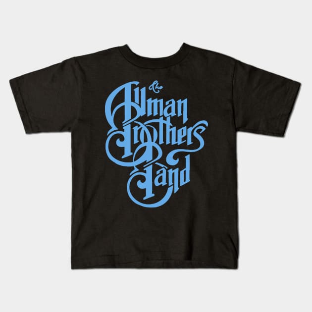 Vintage Retro Allman Brothers Logo 70's Kids T-Shirt by robotbasecamp